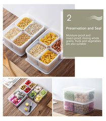 Food Fruit Ingredients Reusable Storage Box Transparent Container Kitchen Lids Food Fruit Ingredients Reusable Storage Box Transparent Container Kitchen Lids
