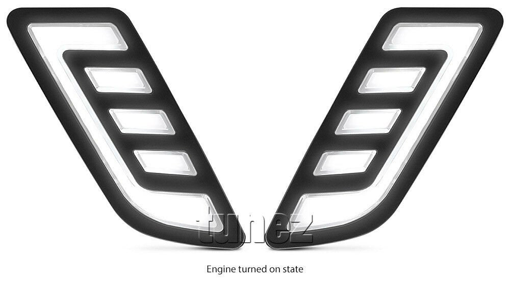 Grill Grille LED Daytime Running Light DRL For Nissan Navara D23 NP300 RX DX