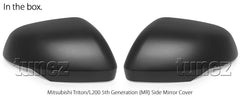 Side Mirror Cover Matte Black Guard For Mitsubishi Triton MR 2018 2019 2020 Side Mirror Cover Matte Black Guard For Mitsubishi Triton MR 2018 2019 2020