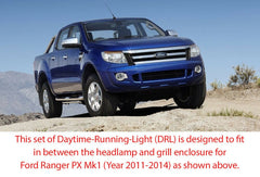 Daytime Running Light DRL For Ford Ranger T6 PX MK1 2011-2014 Bar Pair White LED Daytime Running Light DRL For Ford Ranger T6 PX MK1 2011-2014 Bar Pair White LED