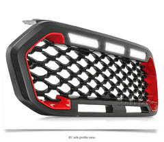 LED Matt Black Grille For Ford Ranger XL XLT XLS Sport Matte Grill Front Mesh