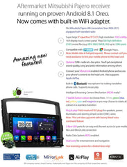 9" Android MP3 Car Player For Mitsubishi Pajero 2006-2015 GPS Radio Stereo MP4