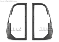 Black Front Rear Tail Light Lamp Cover For Toyota Hilux Mk3 2020 2021 2022 SR5 Black Front Rear Tail Light Lamp Cover For Toyota Hilux Mk3 2020 2021 2022 SR5