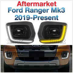 DRL Daylight Sequential Indicator Fog Lamp For Ford Ranger PX T6 MK3 Wildtrak
