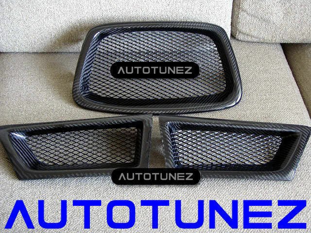 Carbon Fiber Car Grille Grill For Subaru Impreza WRX STI 2006 2007 TU 3 Piece Carbon Fiber Car Grille Grill For Subaru Impreza WRX STI 2006 2007 TU 3 Piece