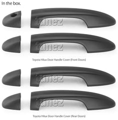 Matt Black Manual Remote Key Door Handle Cover For Toyota Hilux 2016 2017 Matt Black Manual Remote Key Door Handle Cover For Toyota Hilux 2016 2017
