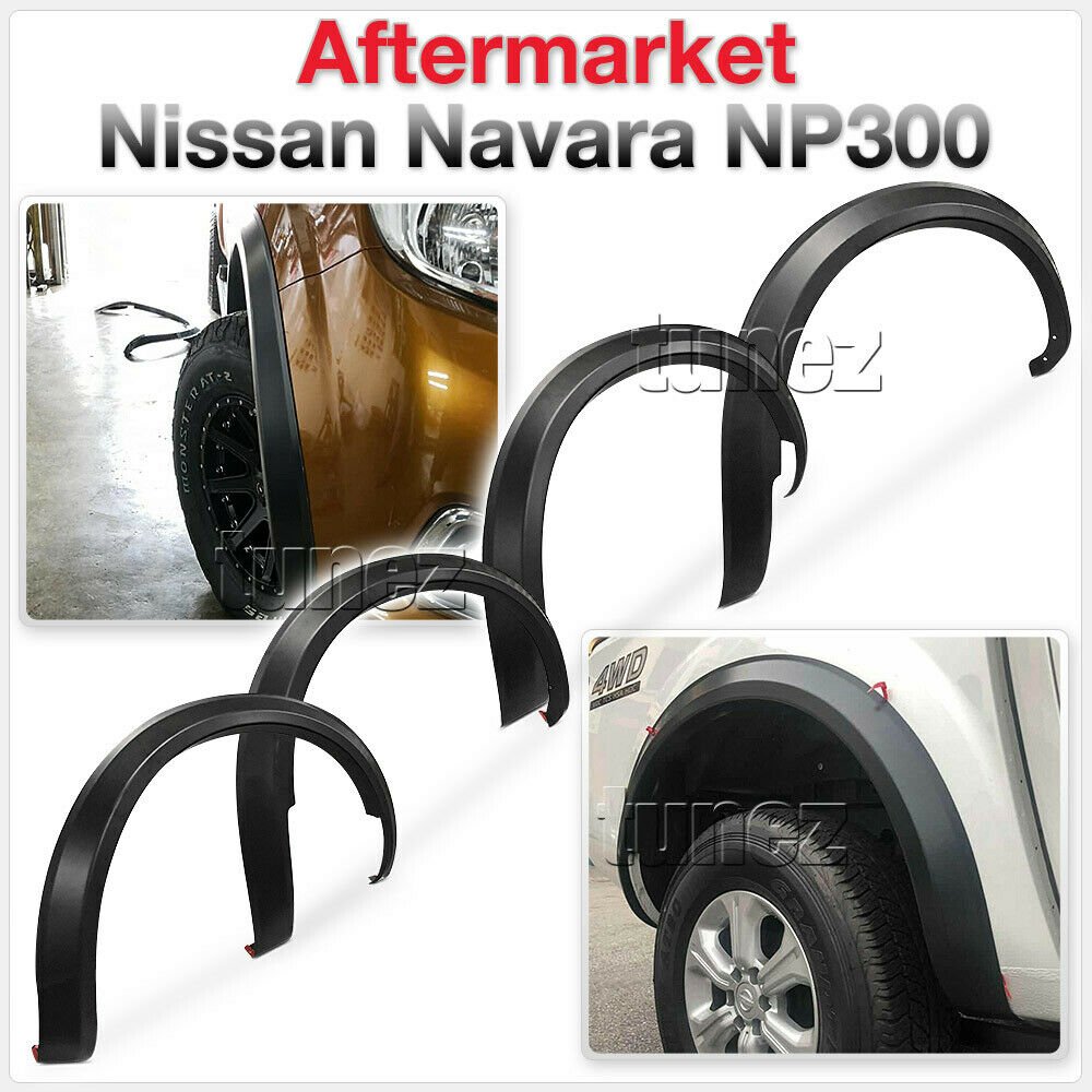 4 Pcs Set Wheel Arch Fender Flare Slim Matte Black For Nissan Navara NP300 D23 4 Pcs Set Wheel Arch Fender Flare Slim Matte Black For Nissan Navara NP300 D23