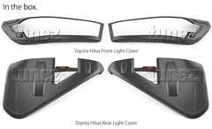 Black Front Rear Tail Light Lamp Cover For Toyota Hilux Mk3 2020 2021 2022 Black Front Rear Tail Light Lamp Cover For Toyota Hilux Mk3 2020 2021 2022