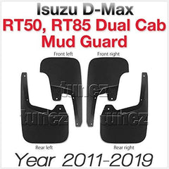 Front Rear Mud Flap Splash Guard Isuzu D-Max Double Dual Cab RT50 RT85 DMax 2012-2019 Front Rear Mud Flap Splash Guard Isuzu D-Max Double Dual Cab RT50 RT85 DMax 2012-2019