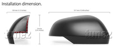 Side Mirror Cover Matte Black Guard For Mitsubishi Triton MR 2018 2019 2020 Side Mirror Cover Matte Black Guard For Mitsubishi Triton MR 2018 2019 2020