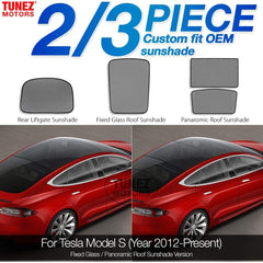 Custom Magnetic Sun Shade Rear Door Car Window For Tesla Model S Year 2013-2020