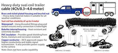 4-Channel 4 Meter Suzi Coil Trailer Cable 4PIN Connectors Truck Trailer Caravan