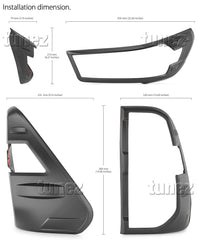 Black Front Rear Tail Light Lamp Cover For Toyota Hilux Mk3 2020 2021 2022 Black Front Rear Tail Light Lamp Cover For Toyota Hilux Mk3 2020 2021 2022