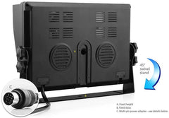 9" Quad Monitor Split Screen Reversing 4 Cameras IR CCD 4PIN Kit Truck 24V/12V