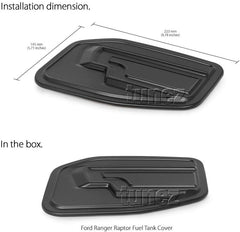 Fuel Gas Petrol Tank Door Matte Black Cover Car Compatible with Ford Ranger Raptor 2018 2019 Fuel Gas Petrol Tank Door Matte Black Cover Car Compatible with Ford Ranger Raptor 2018 2019