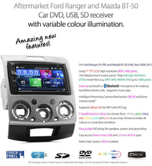 Car DVD Radio For Ford Ranger Mazda BT-50 Player Stereo Head Unit USB Fascia