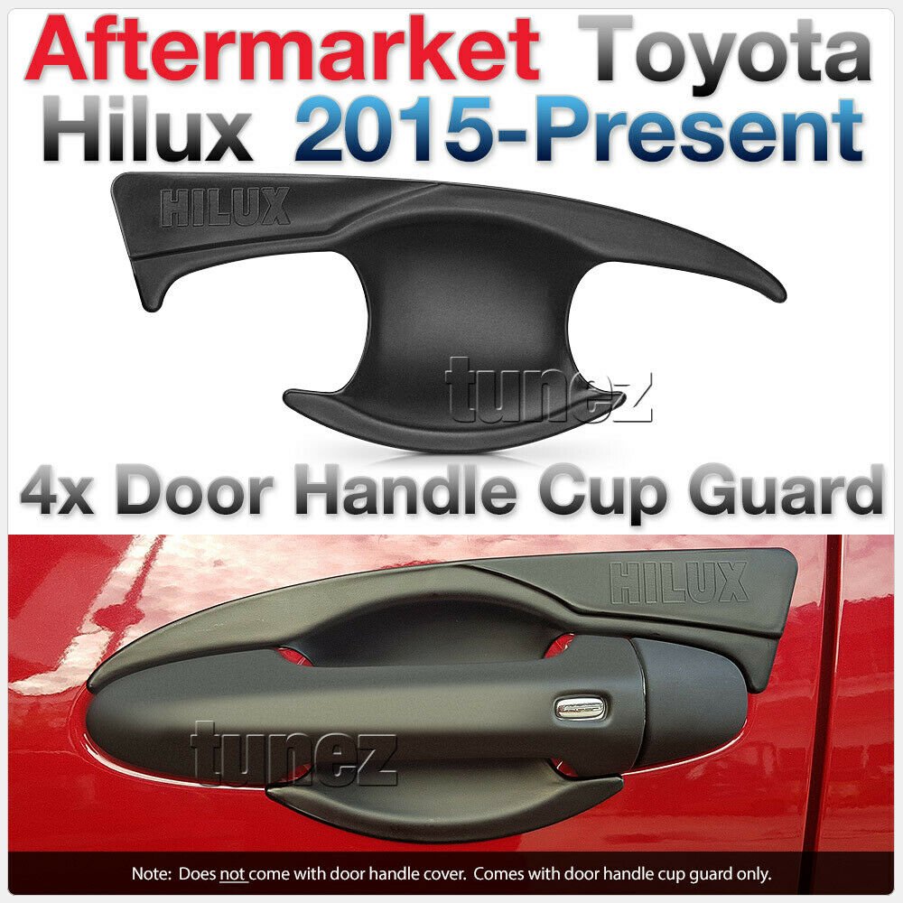 4x Door Handle Cup Guard Cover Matt Black For Toyota Hilux 2017 2018 2019 GUN1 4x Door Handle Cup Guard Cover Matt Black For Toyota Hilux 2017 2018 2019 GUN1