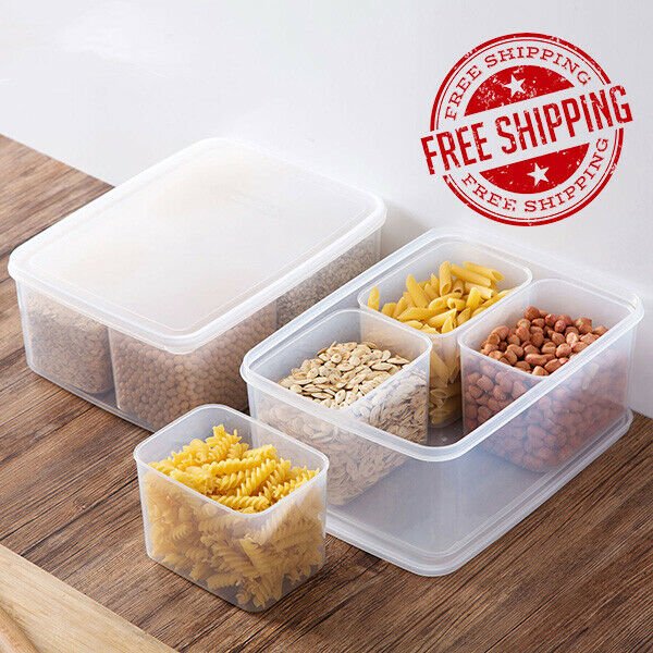 Food Fruit Ingredients Reusable Storage Box Transparent Container Kitchen Lids Food Fruit Ingredients Reusable Storage Box Transparent Container Kitchen Lids