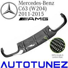 Carbon Fiber Rear Diffuser Fr Mercedes C63 AMG W204 Facelift Coupe Sedan C Class