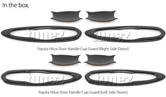 4x Door Handle Cup Guard Cover Matt Black For Toyota Hilux 2019 2020 2021 GUN1 4x Door Handle Cup Guard Cover Matt Black For Toyota Hilux 2019 2020 2021 GUN1