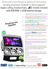 Android Car Radio For Ford Ranger Mazda BT-50 Stereo Head Unit MP3 Fascia Kit