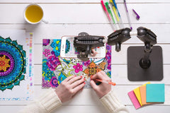 Arkon Pro Phone Stand for Live Streaming Baking Crafting Stamping and Art or Tutorial Videos Black Retail Arkon Pro Phone Stand for Live Streaming Baking Crafting Stamping and Art or Tutorial Videos Black Retail