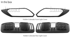 Front Tail Rear Light Lamp Cover Black Holden Colorado RG MK2 2016-2019 Car Front Tail Rear Light Lamp Cover Black Holden Colorado RG MK2 2016-2019 Car