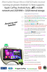 Android Auto CarPlay For Nissan Micra K13 2010-2013 Stereo Radio MP3 MP4 DSP Car