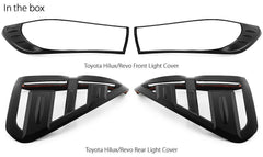 Front Tail Rear Light Lamp Cover For Toyota Hilux 2016 2017 2018 Black Eyelid Front Tail Rear Light Lamp Cover For Toyota Hilux 2016 2017 2018 Black Eyelid