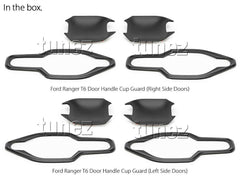 Door Handle Cup Guard Cover For Ford Ranger T6 PX XL XLT XLS Raptor Wildtrak Door Handle Cup Guard Cover For Ford Ranger T6 PX XL XLT XLS Raptor Wildtrak