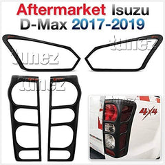 Front Tail Rear Light Lamp Cover Headlamp Compatible With Isuzu D-Max DMax 2017 2018 2019 Matte Black
