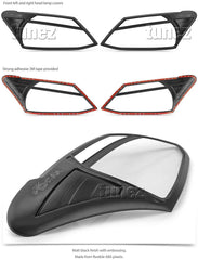 Front Tail Rear Light Headlight Black Cover Compatible with Isuzu D-Max 2nd generation (pre-facelight, RT50), Year 2012-2016 Front Tail Rear Light Headlight Black Cover Compatible with Isuzu D-Max 2nd generation (pre-facelight, RT50), Year 2012-2016