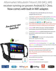 9" Android MP3 Car Player For Mitsubishi Triton MQ MR 2016-2018 MP4 Radio Fascia