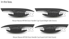 4x Door Handle Cup Guard Cover Matt Black For Nissan Navara NP300 D23 4x Door Handle Cup Guard Cover Matt Black For Nissan Navara NP300 D23