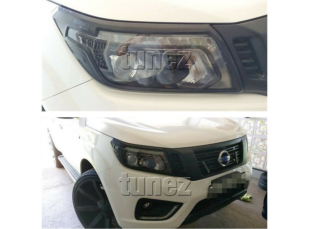 Front Tail Rear Light Lamp Cover Black For Nissan Navara NP300 D23 2015-2019