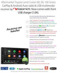 Apple CarPlay Android Auto For Toyota Land Cruiser 80 100 Prado 90 USB Stereo