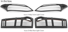 Front Tail Rear Light Headlight Black Cover Compatible with Isuzu D-Max 2nd generation (pre-facelight, RT50), Year 2012-2016 Front Tail Rear Light Headlight Black Cover Compatible with Isuzu D-Max 2nd generation (pre-facelight, RT50), Year 2012-2016