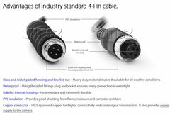 4PIN Heavy Duty 12V 24V CCD IR Colour Reverse Reversing Camera + 10 Meter Cable 4PIN Heavy Duty 12V 24V CCD IR Colour Reverse Reversing Camera + 10 Meter Cable