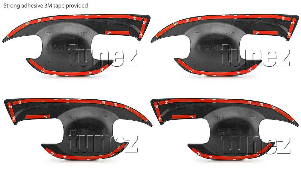4x Door Handle Cup Guard Cover Matt Black For Nissan Navara NP300 D23