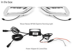 New LED Daytime Running Light DRL For Nissan Navara D23 NP300 Kit Fog Lamp New LED Daytime Running Light DRL For Nissan Navara D23 NP300 Kit Fog Lamp