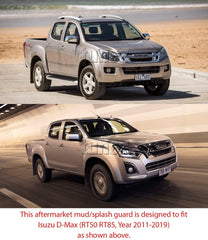 Front Rear Mud Flap Splash Guard Isuzu D-Max Double Dual Cab RT50 RT85 DMax 2012-2019 Front Rear Mud Flap Splash Guard Isuzu D-Max Double Dual Cab RT50 RT85 DMax 2012-2019