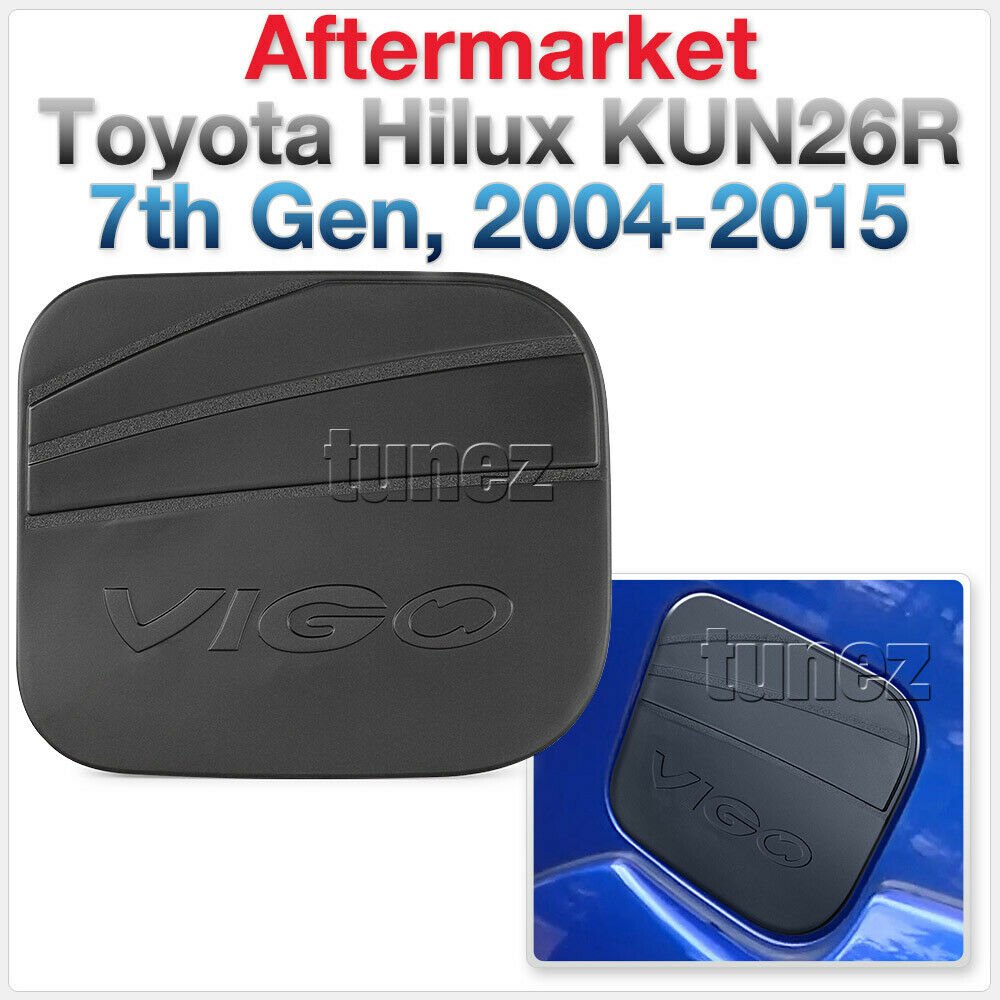 Matte Matt Black Fuel Petrol Gas Tank Door Cover For Toyota Hilux TRD KUN26 Matte Matt Black Fuel Petrol Gas Tank Door Cover For Toyota Hilux TRD KUN26