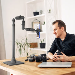 Arkon Pro Phone Stand for Live Streaming Baking Crafting Stamping and Art or Tutorial Videos Black Retail Arkon Pro Phone Stand for Live Streaming Baking Crafting Stamping and Art or Tutorial Videos Black Retail