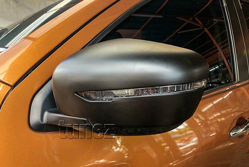 Matte Mat Black Edition Side Mirror Cover For Nissan Navara NP300 D23 STX