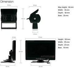 24v/12v CCD Reversing Camera Caravan Truck 7" Large Monitor Screen Parking Car 24v/12v CCD Reversing Camera Caravan Truck 7" Large Monitor Screen Parking Car