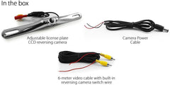 Car Rear License Plate CCD Reverse View Parking Camera Polished Chrome Backup Cameras Car Rear License Plate CCD Reverse View Parking Camera Polished Chrome Backup Cameras