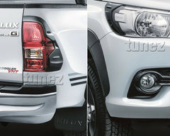 Front Tail Rear Light Lamp Cover For Toyota Hilux 2016 2017 2018 TRD Black Front Tail Rear Light Lamp Cover For Toyota Hilux 2016 2017 2018 TRD Black