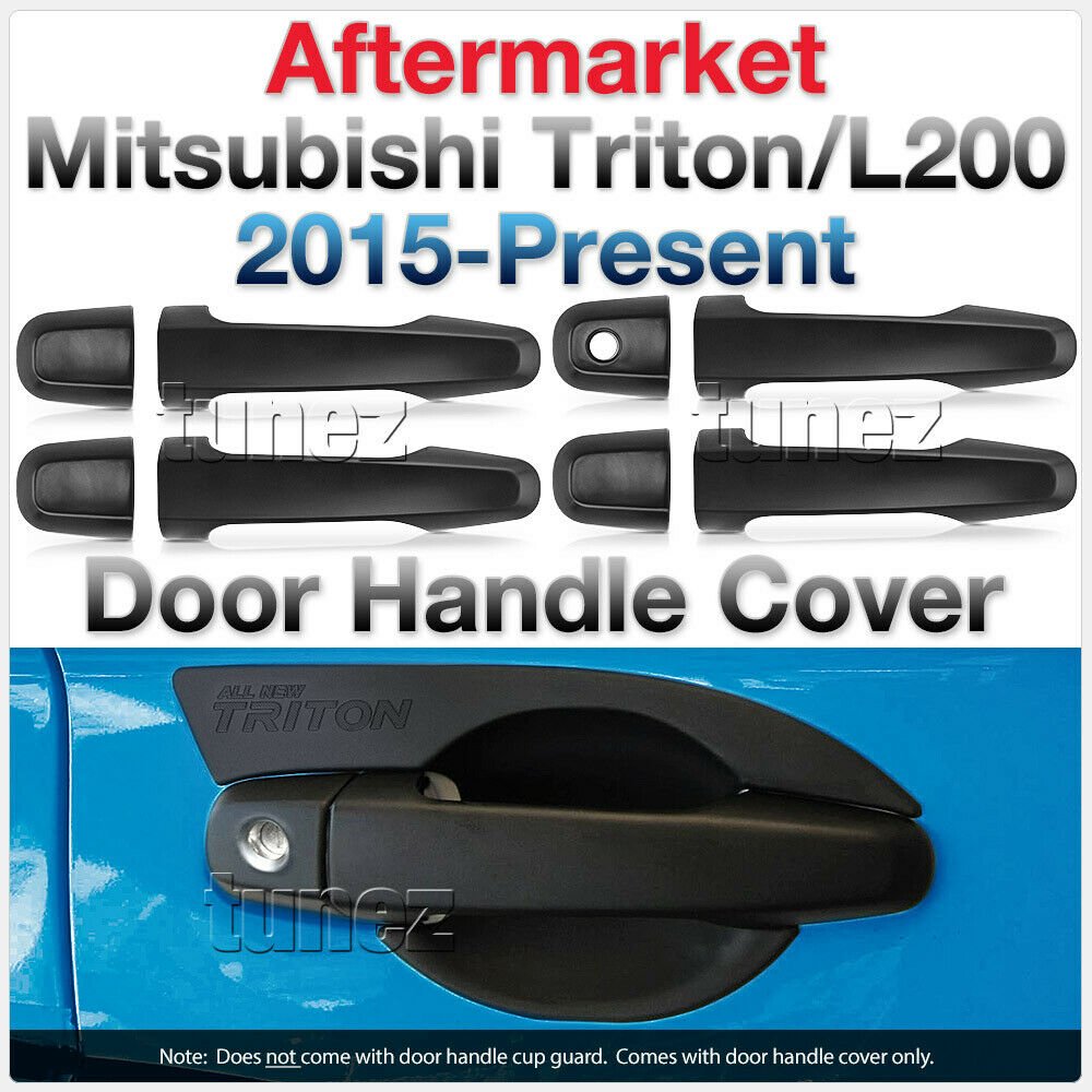 Matt Manual Remote Key Door Handle Cover Guard For Mitsubishi Triton MQ MR Matt Manual Remote Key Door Handle Cover Guard For Mitsubishi Triton MQ MR