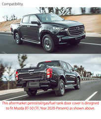 Fuel Gas Petrol Tank Door Matte Black Cover Car For Mazda BT-50 BT50 2021 2022 Fuel Gas Petrol Tank Door Matte Black Cover Car For Mazda BT-50 BT50 2021 2022