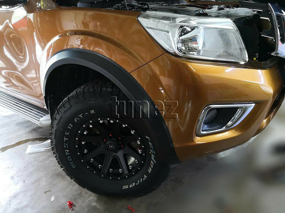4 Pcs Set Wheel Arch Fender Flare Slim Matte Black For Nissan Navara NP300 D23